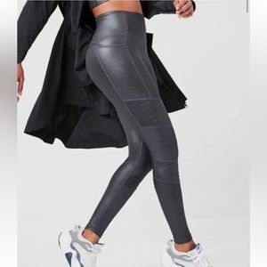 Athleta Inclination Moto Shimmer Tight Leggings Size Small